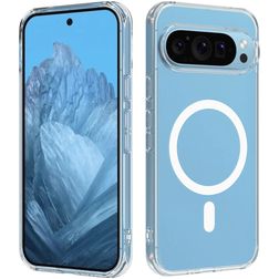 Mobigear Crystal Transparent Google Pixel 9 Pro MagSafe Plastique rigide Coque arrière - Transparent