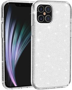 Mobigear Glitter Coque iPhone 12 Coque arrière Rigide - Blanc