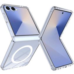 Mobigear Crystal Transparent Samsung Galaxy Z Flip 8 MagSafe Plastique rigide Coque arrière - Transparent
