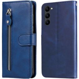 Mobigear Zipper Samsung Galaxy S23 Étui Portefeuille - Bleu