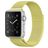 Mobigear Color Loop Bracelet Milanais Apple Watch Fermeture magnétique - 49/46/45/44 mm - Jaune
