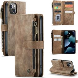 Caseme C30 Housse iPhone 13 Etui Porte-Monnaie - Marron