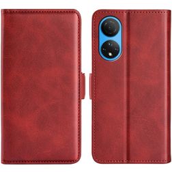 Mobigear Slim Magnet Housse HONOR X7 Etui Porte-Monnaie - Rouge