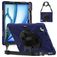 Mobigear SureGrip XGuard Coque iPad Air 13 Pouces (2025) Coque arrière en Plastique rigide,Silicone + Porte-crayon + Bandoulière + Support Amovible - Bleu Marin