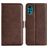 Mobigear Slim Magnet Housse Motorola Moto G22 Etui Porte-Monnaie - Marron
