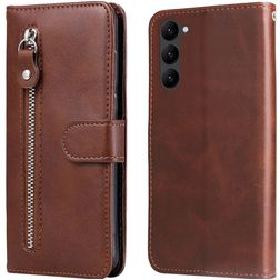 Mobigear Zipper Samsung Galaxy S23 Étui Portefeuille - Marron