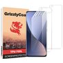 GrizzlyCoat Xiaomi 12 Hydrogel TPU Protection d'écran - Compatible Coque + Cadre d'installation (Lot de 2)