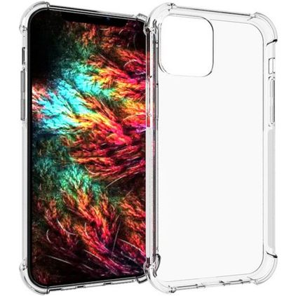 Mobigear Cushion Coque Transparente iPhone 12 Pro Max Coque arrière en TPU Souple Anti-Chocs - Transparent