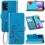 Mobigear Clover Housse Samsung Galaxy A52 Etui Porte-Monnaie - Bleu