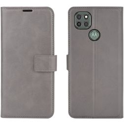 Mobigear Wallet Housse Motorola Moto G9 Power Etui Porte-Monnaie - Gris
