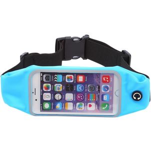 Mobigear Porte-téléphone course à pied Néoprène Étui de sport Brassard (max 14 cm x 7 cm) - Bleu