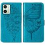Mobigear Butterfly Housse Motorola Moto G54 Etui Porte-Monnaie - Bleu