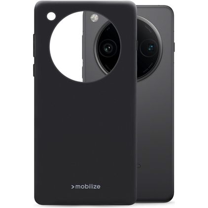 Mobilize Rubber Gelly Coque OPPO Find X8 Pro Coque arrière en TPU Souple - Noir