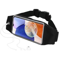 Mobiparts Comfort Fit Belt Brassard Téléphone Samsung Galaxy A14 Ceinture Coque de Sport en Neoprène - Noir