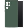 Mobilize Rubber Gelly Coque Samsung Galaxy S24 Ultra Coque arrière en TPU Souple - Matt Green