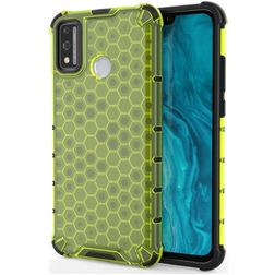 Mobigear Honeycomb Coque HONOR 9X Lite Coque arrière Rigide Anti-Chocs - Vert