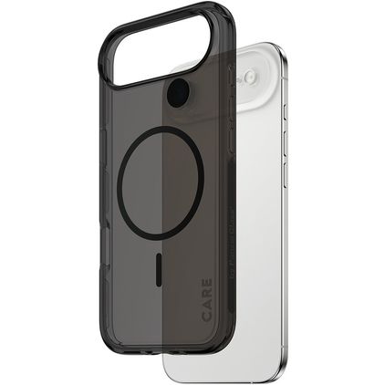 CARE by PanzerGlass Smokey iPhone Air MagSafe Plastique rigide Coque arrière - Smokey Black
