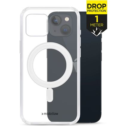 Mobilize Naked Protection Coque Transparente iPhone 13 Mini MagSafe Coque arrière Rigide Anti-Chocs - Transparent