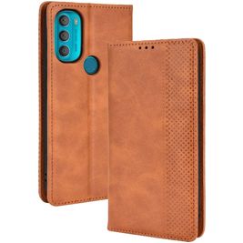 Mobigear Sensation Housse Motorola Moto G71 5G Etui Porte-Monnaie - Marron