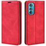Mobigear Retro Slim Housse Motorola Edge 30 Etui Porte-Monnaie - Rouge