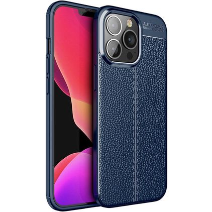 Mobigear Luxury Coque iPhone 14 Pro Max Coque arrière en TPU Souple - Bleu