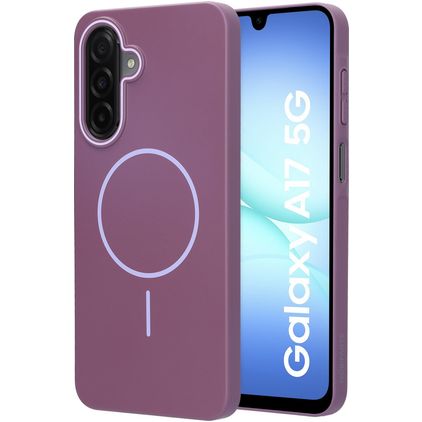 Mobiparts Slim Line Coque Samsung Galaxy A17 MagSafe Coque arrière Rigide - Imperial Purple
