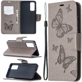 Mobigear Butterfly Housse Samsung Galaxy S20 FE Etui Porte-Monnaie - Gris