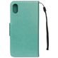 Mobigear Flowers Housse iPhone XR Etui Porte-Monnaie - Turquoise