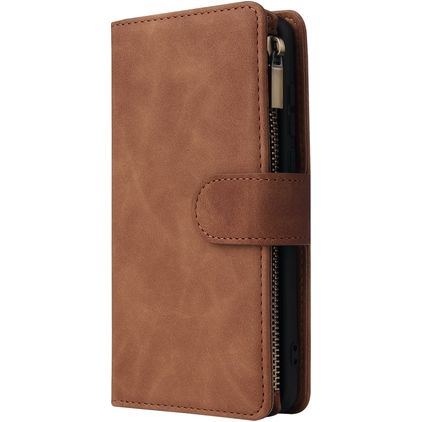 Mobigear Zipper Huawei P40 Étui Portefeuille - Marron