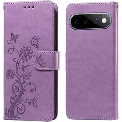 Mobigear Flowers Housse Google Pixel 11 Pro Etui Porte-Monnaie - Violet