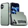 Mobigear Card Coque iPhone 16 Plus Coque arrière Rigide Anti-Chocs avec Porte-Cartes - Vert