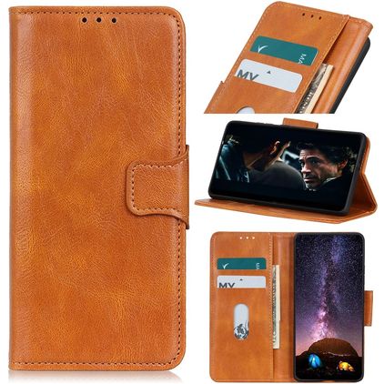Mobigear Classy Housse POCO F4 Etui Porte-Monnaie - Cognac
