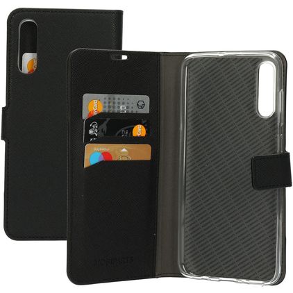 Mobiparts Saffiano Wallet Samsung Galaxy A70 Étui Portefeuille - Noir