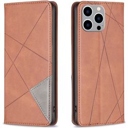 Mobigear Rhombus Slim Housse iPhone 15 Pro Max Etui - Marron