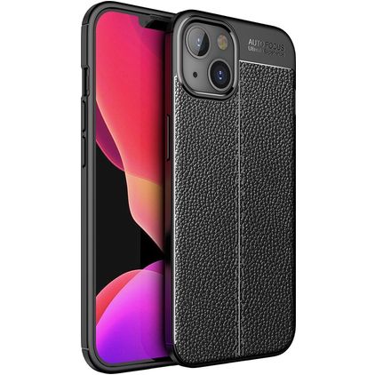 Mobigear Luxury Coque iPhone 14 Coque arrière en TPU Souple - Noir