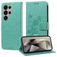 Mobigear Flowers Housse Samsung Galaxy S25 Ultra Etui Porte-Monnaie - Vert