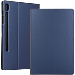 Mobigear Folio Samsung Galaxy Tab S8 Plus Tissu Étui + Porte-stylet - Bleu foncé