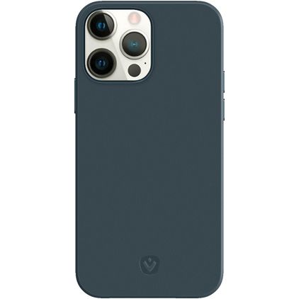 Valenta Snap Luxe iPhone 13 Pro Max Cuir véritable Coque arrière - Bleu