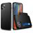 Mobigear Card Coque iPhone 12 Pro Coque arrière Rigide Anti-Chocs avec Porte-Cartes - Noir