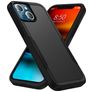 Mobigear Heavy Armor iPhone 14 Plastique rigide Coque arrière Antichoc - Noir