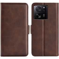 Mobigear Slim Magnet Housse Xiaomi 13T Pro Etui Porte-Monnaie - Marron
