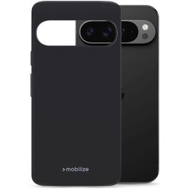 Mobilize Rubber Gelly Coque Google Pixel 9 Pro XL Coque arrière en TPU Souple - Noir
