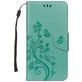 Mobigear Flowers Housse iPhone XR Etui Porte-Monnaie - Turquoise