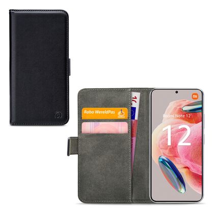 Mobilize Classic Gelly Wallet Housse Xiaomi Redmi Note 12 Etui Porte-Monnaie - Noir