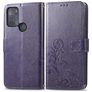 Mobigear Clover Housse Motorola Moto G50 Etui Porte-Monnaie - Violet