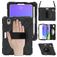 Mobigear SureGrip XGuard Coque iPad Mini 7 (2024) Coque arrière en Plastique rigide,Silicone + Porte-crayon + Bandoulière + Support Amovible - Noir