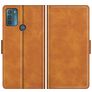 Mobigear Slim Magnet Housse Motorola Moto G50 Etui Porte-Monnaie - Cognac