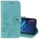 Mobigear Roses Housse iPhone XR Etui Porte-Monnaie - Turquoise