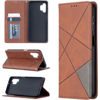 Mobigear Rhombus Slim Samsung Galaxy A32 5G Étui - Marron