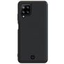 Valenta Snap Coque Samsung Galaxy A12 Coque arrière en Cuir Véritable - Noir